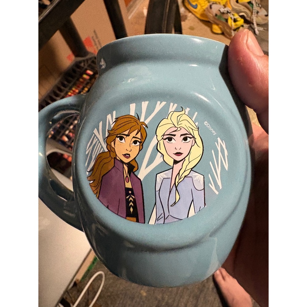 Disney Frozen 2 Anna Elsa Blue Ceramic Mug 2019 Frankford Candy LLC Collectible